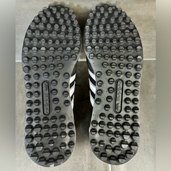 Adidas L.A. Trainer Black Suede Fabric Sneakers Athletic Shoes - Picture 5 of 7